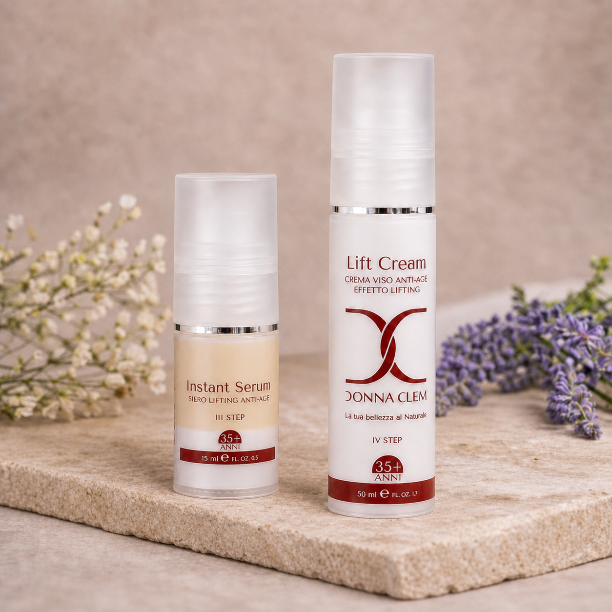 Combo Crema Viso Antiage + Siero Anti‑Age Rimpolpante
